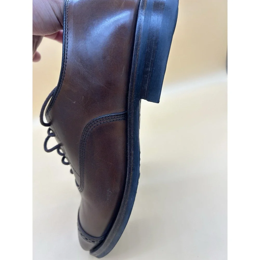 Allen Edmonds Fifth Avenue Mens 9 D Chili Brown Leather Oxford Dainite Shoes